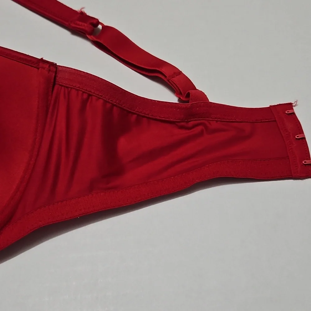 Playtex Red Lace Underwire Full Coverage Padded Bra Size 38DD - Picture 9 of 12
